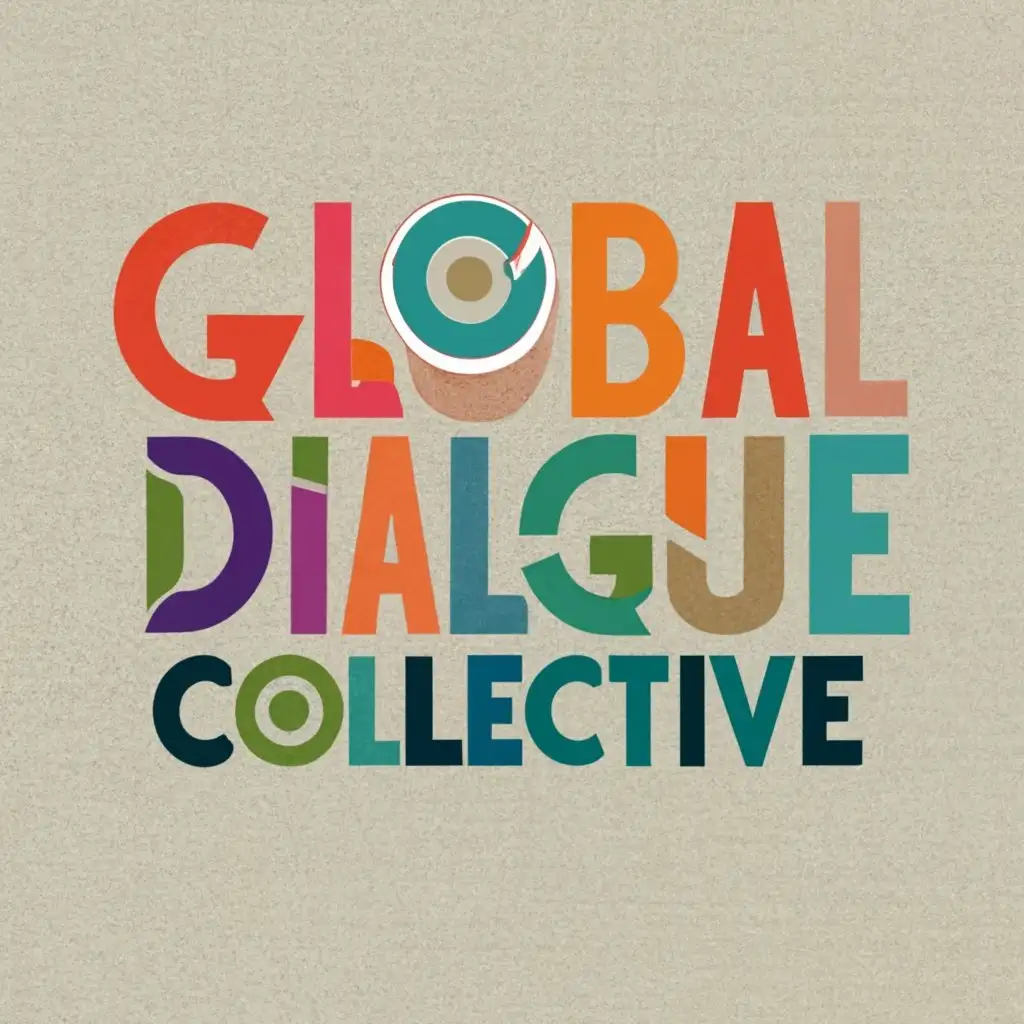 logo, collective, with the text "global dialogue collective", typography, be used in Nonprofit industry