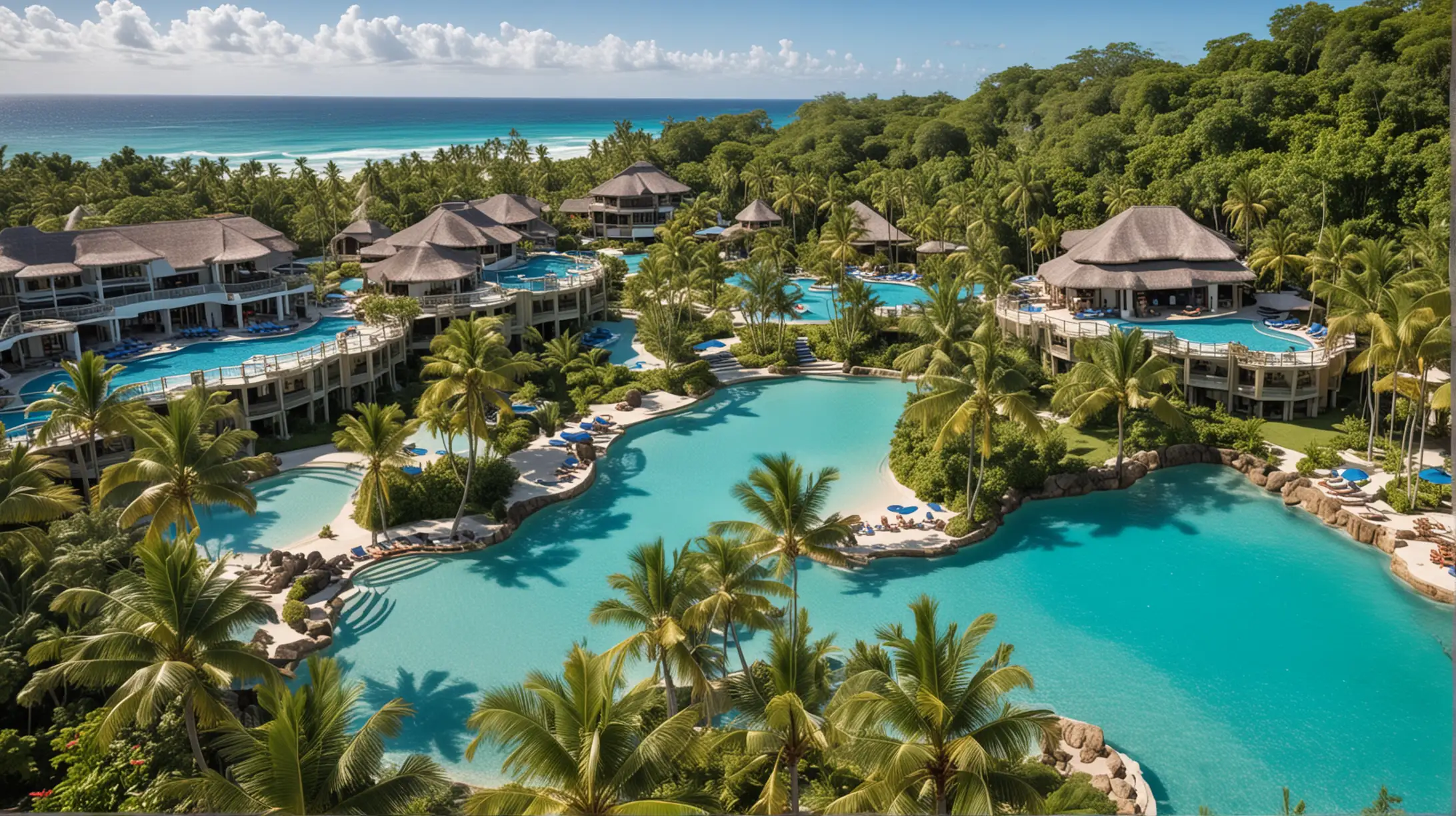 Luxurious Tropical Vacation Resort with Blue Waters and Beachside Relaxation