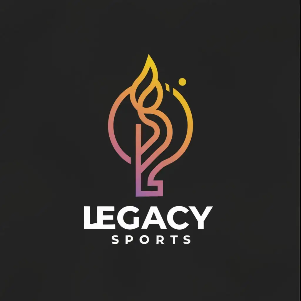 a logo design,with the text "Legacy Sports", main symbol:Torch/Beacon,Minimalistic,be used in Sports Fitness industry,clear background