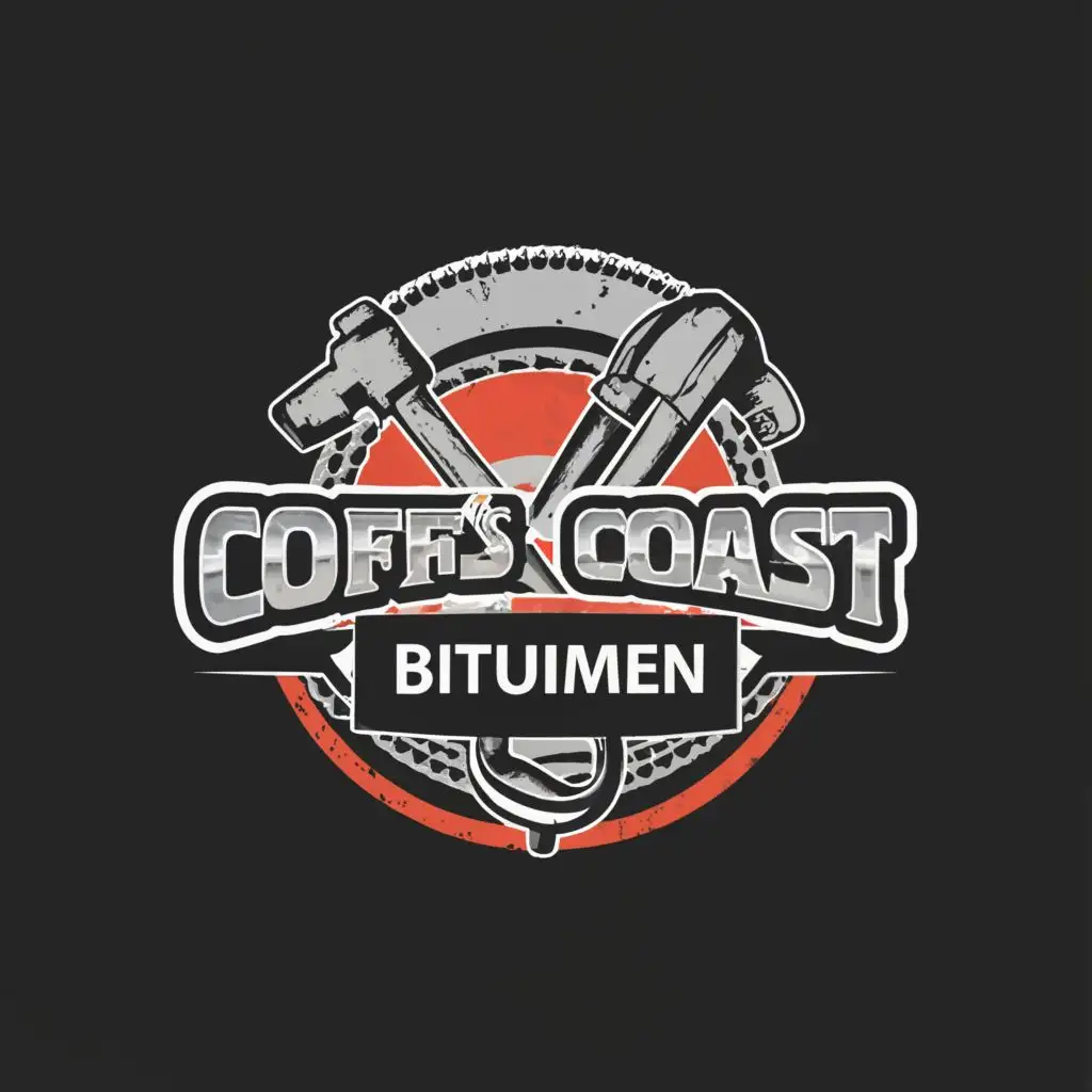 a logo design,with the text "Coffs Coast Bitumen", main symbol:Asphalt & labour hire,Moderate,be used in Construction industry,clear background