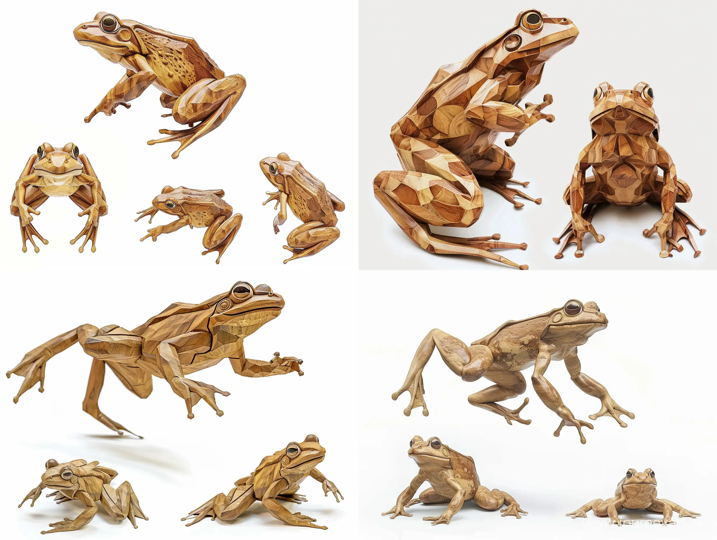 Dynamic-FullLength-Frog-Wooden-Sculpture-Realistic-Wood-Carving