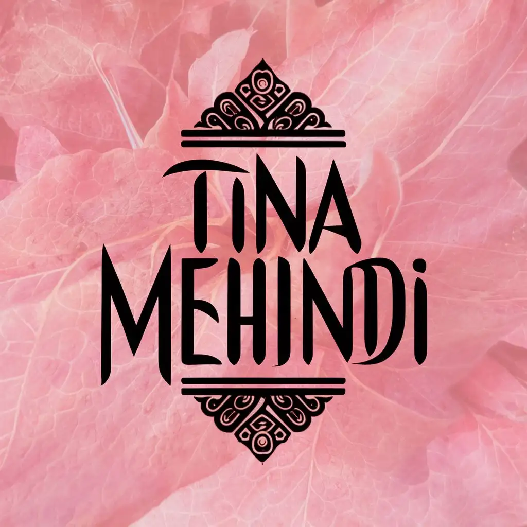 logo, Mehndi, with the text "Tina mehndi", typography