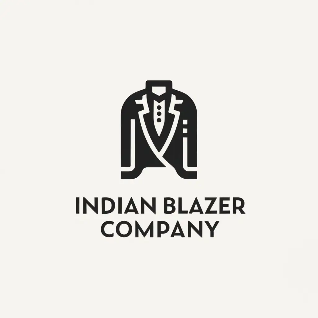 a logo design,with the text "Indian Blazer Company", main symbol:Blazer, suit,Minimalistic,be used in Retail industry,clear background