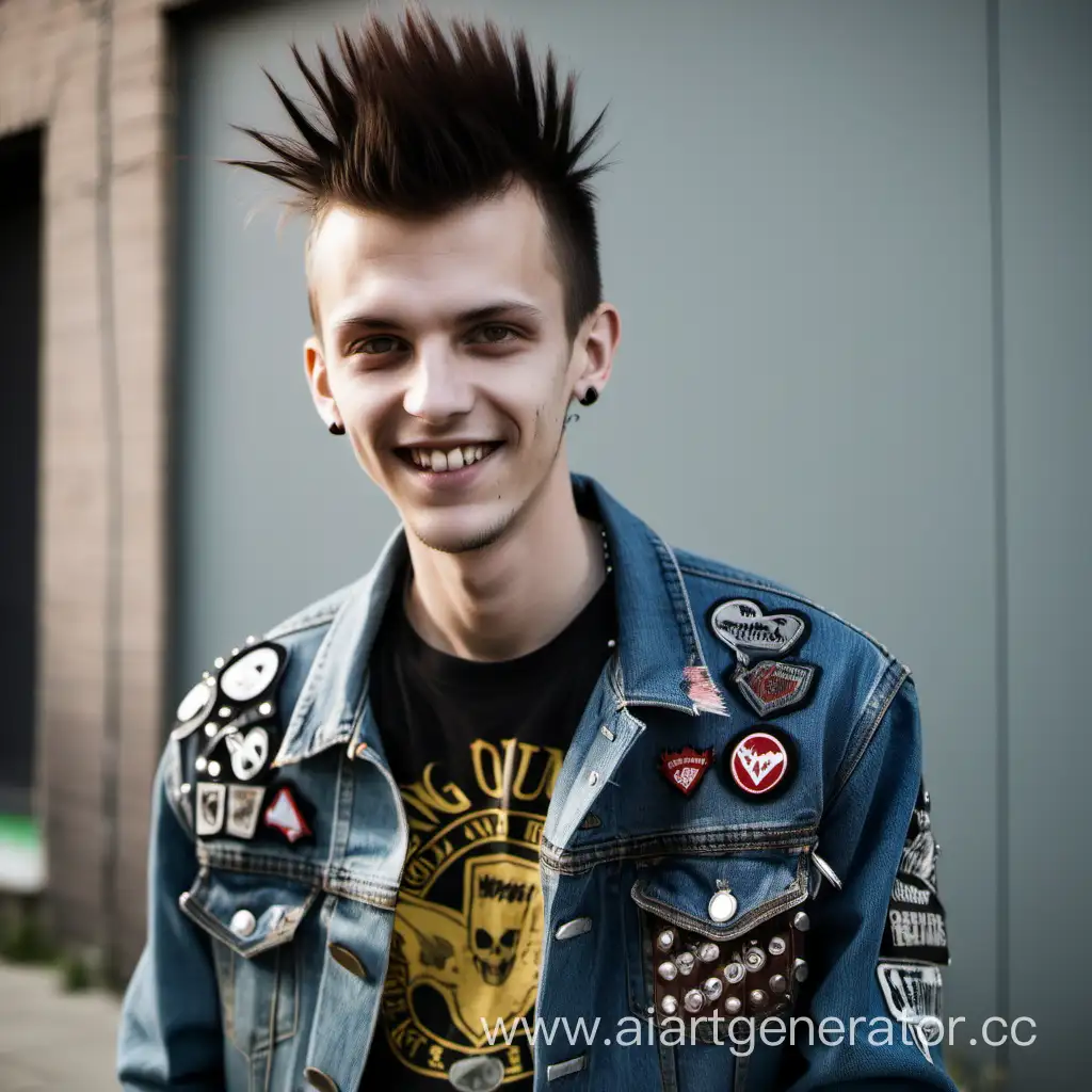 Smiling-Punk-with-Spiked-Denim-Jacket-Youthful-Rebellion-and-Style