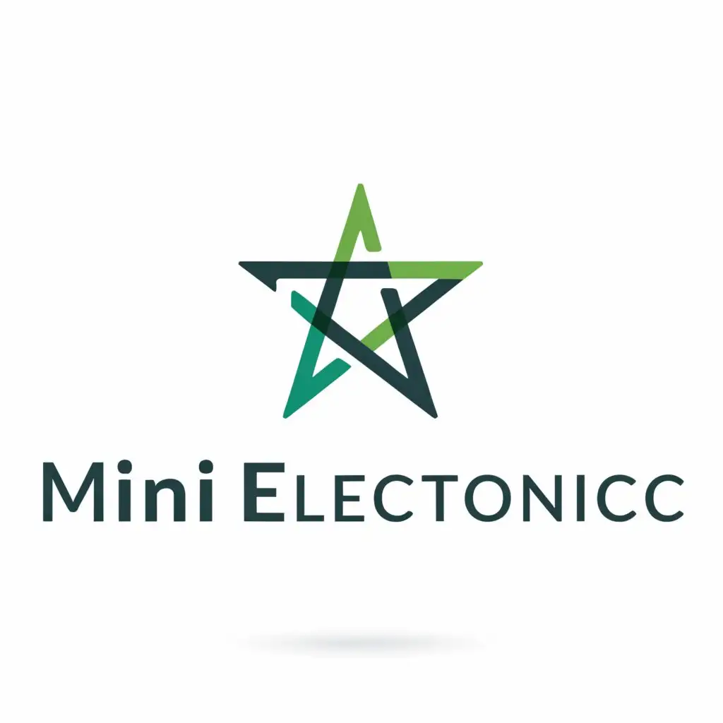 a logo design,with the text "mini ELECTRONIC", main symbol:Morocco Star,Moderate,clear background