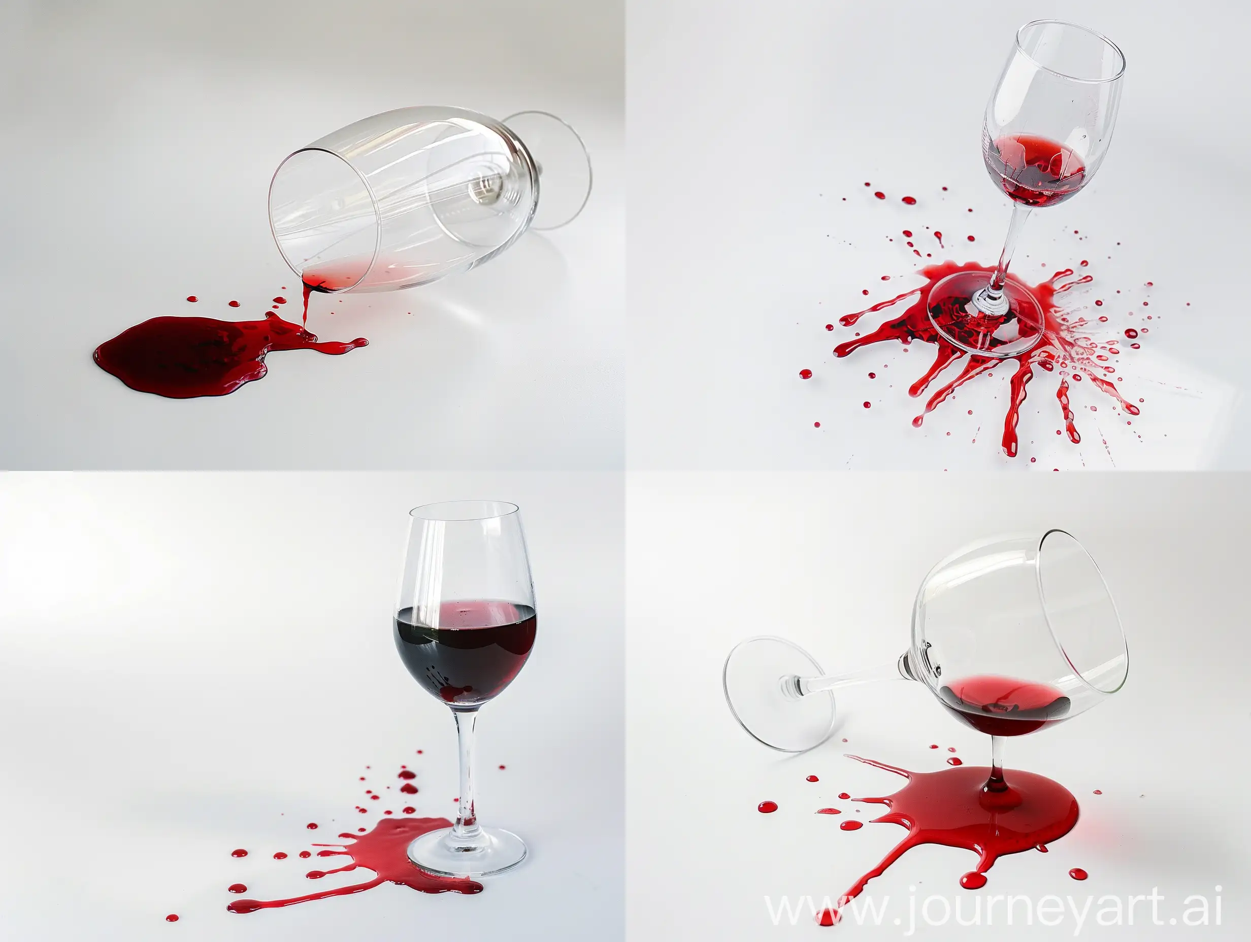 Red-Wine-Spilling-from-Glass-on-White-Surface