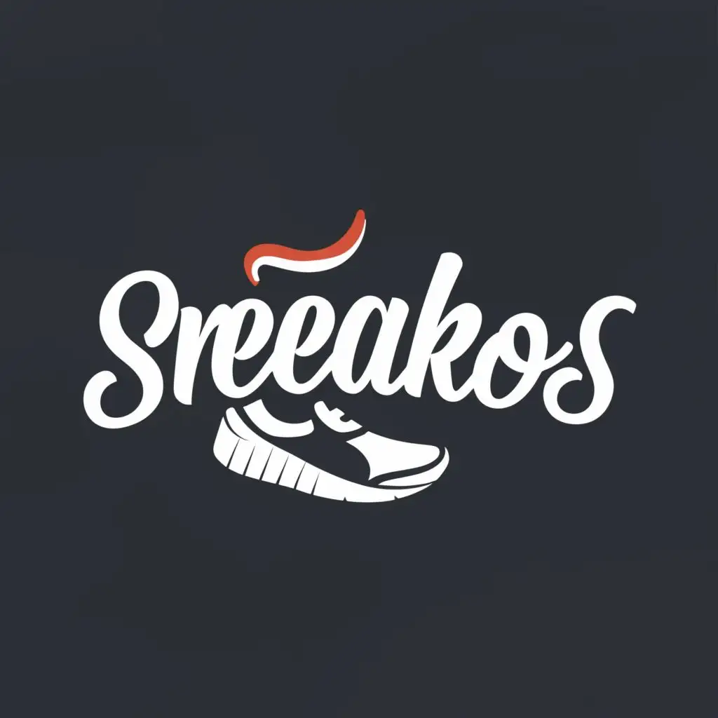 LOGO-Design-for-Sneakos-Athletic-Shoe-Silhouette-with-Dynamic-Energy-and-Clear-Background-for-Sports-Fitness-Brand