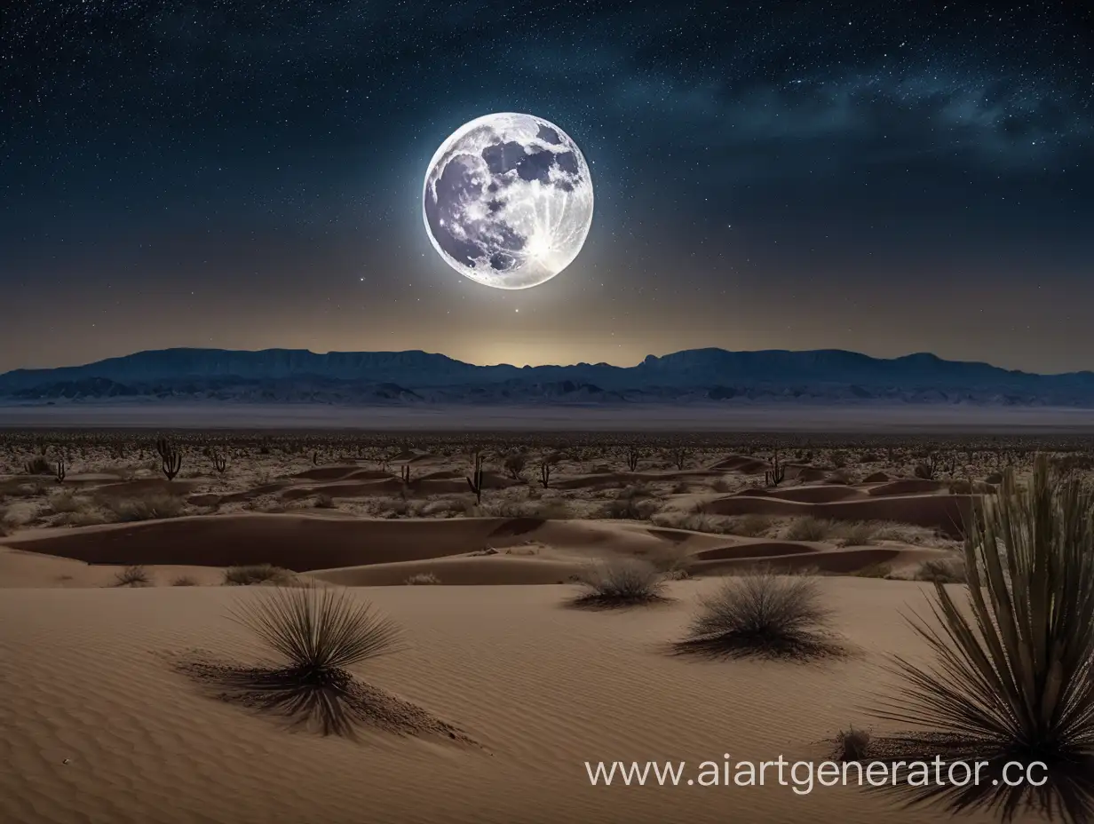 Desert-Night-Sky-with-Full-Moon-and-Stars