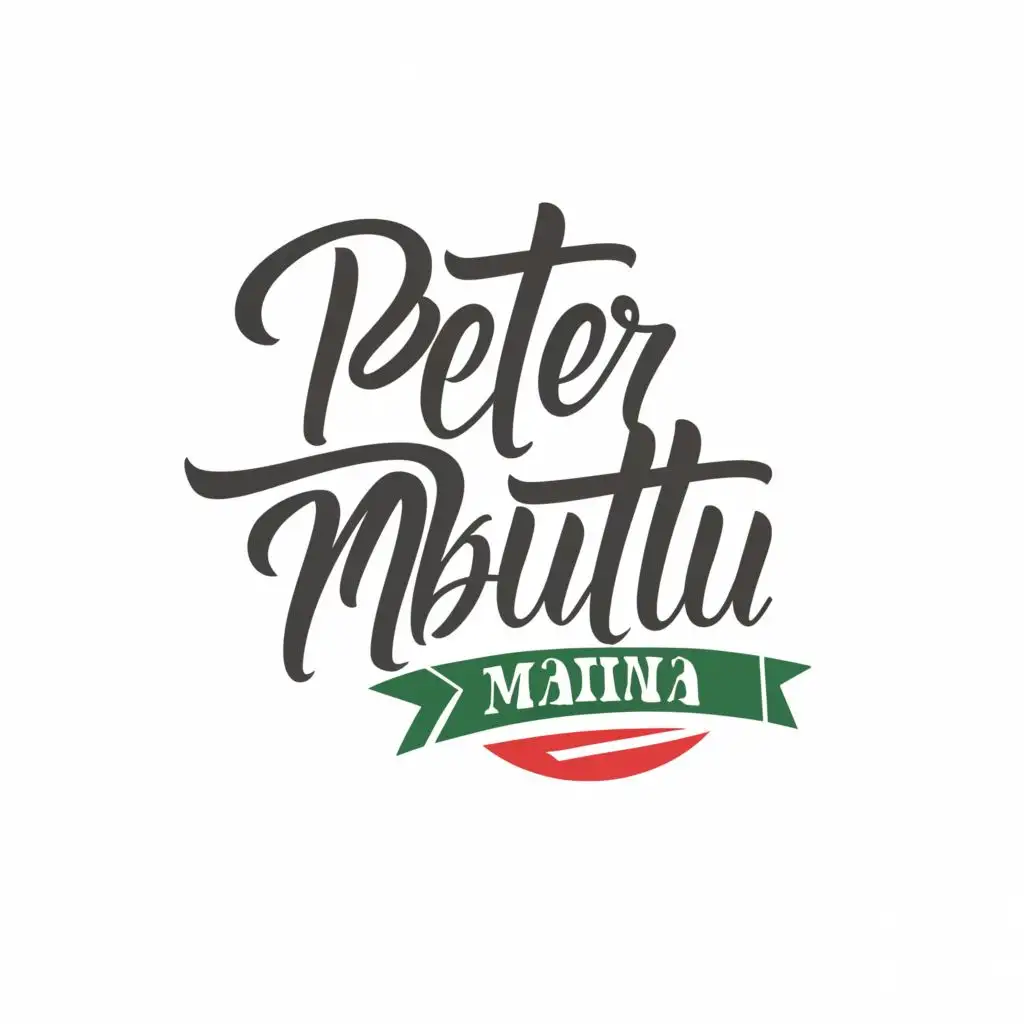 logo, digital freelancer, with the text "peter mbutu maina", typography