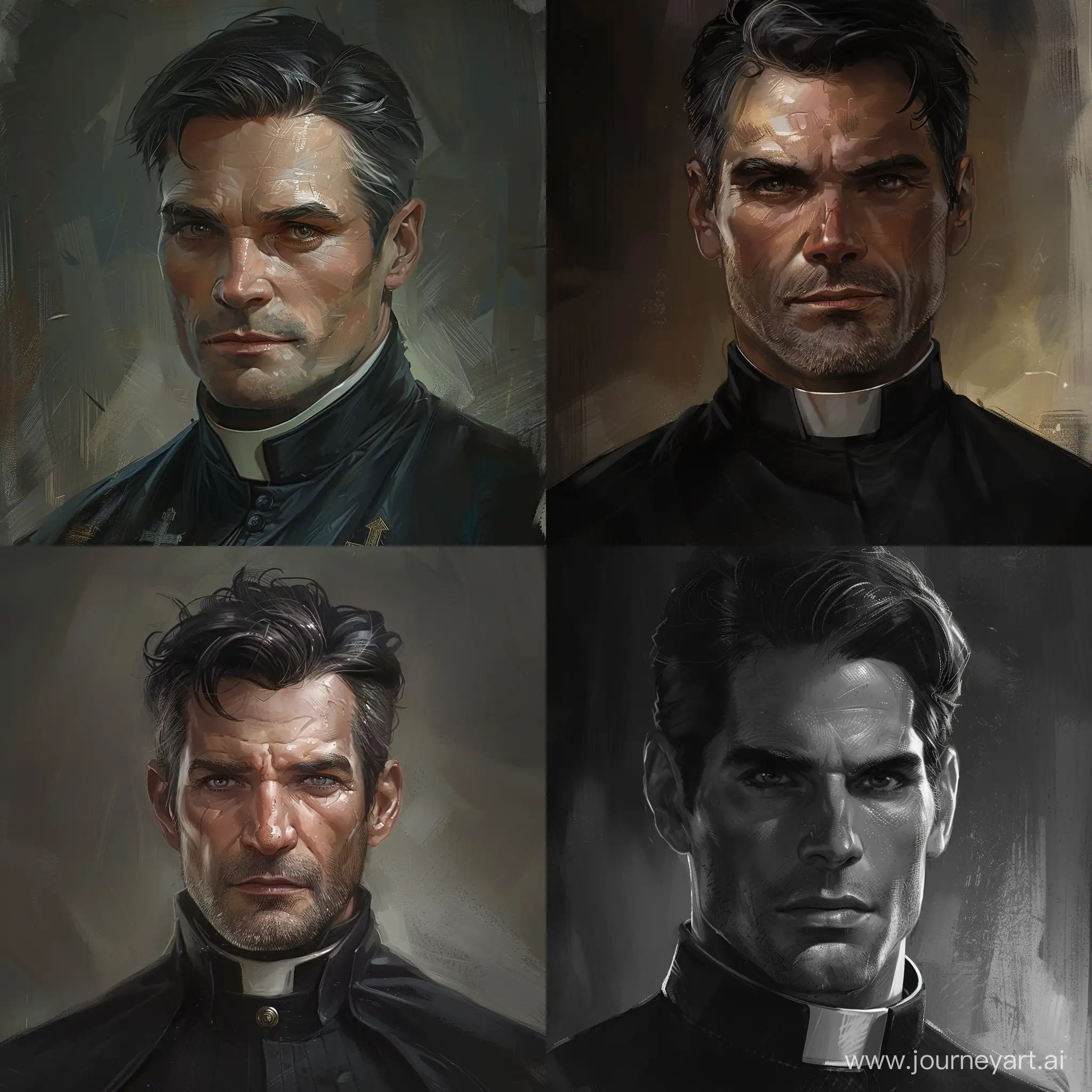 Serene-Priest-with-Penetrating-Gaze-and-Defined-Features
