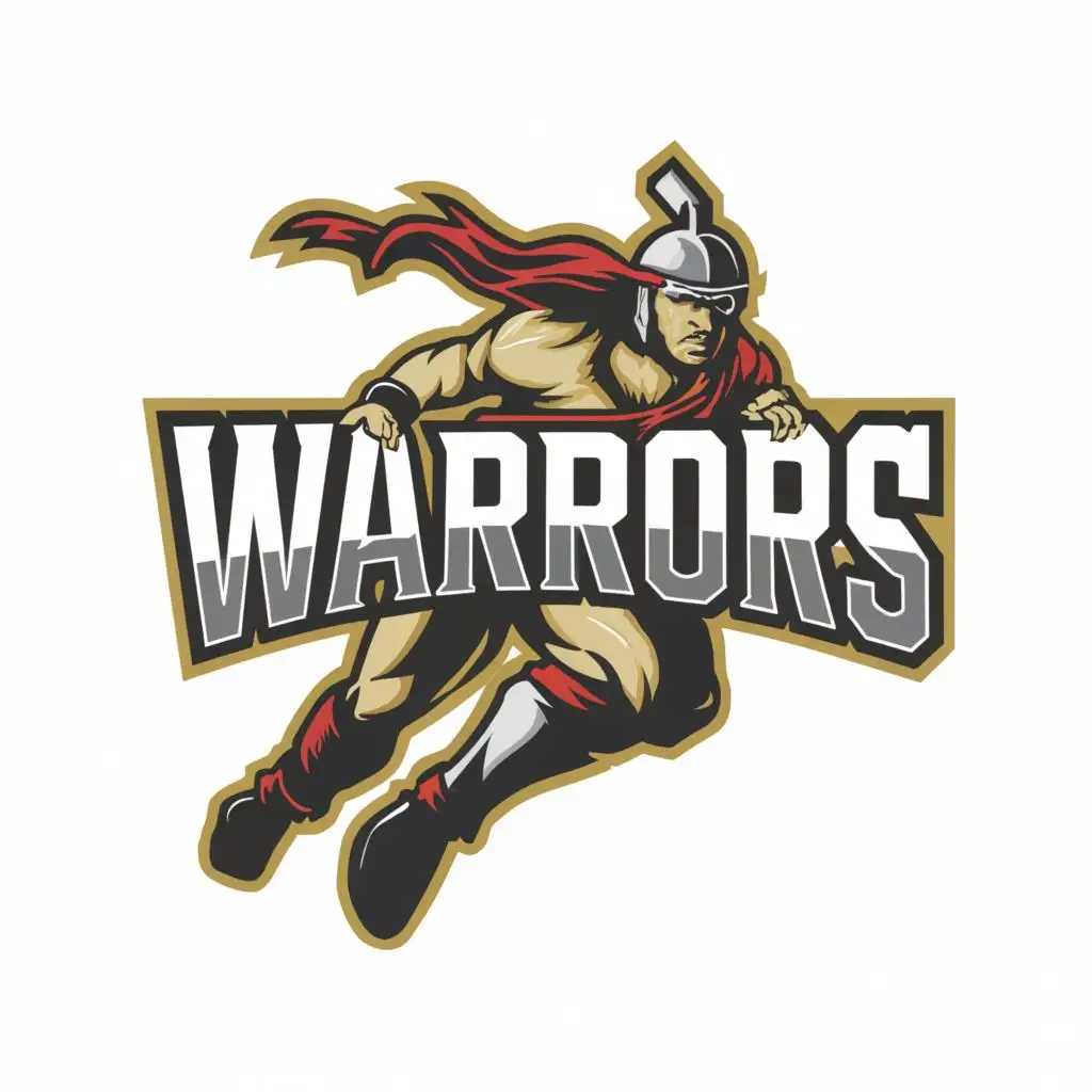 a logo design,with the text "Warriors", main symbol:Warrior,complex,be used in Sports Fitness industry,clear background
