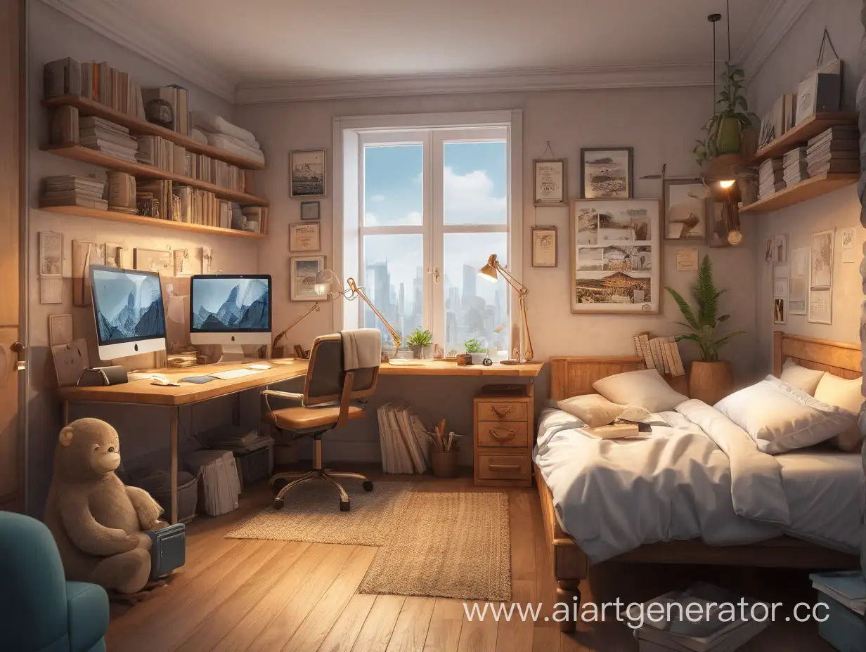 Cozy-Room-Atmosphere-Warmth-and-Comfort-in-a-Welcoming-Space