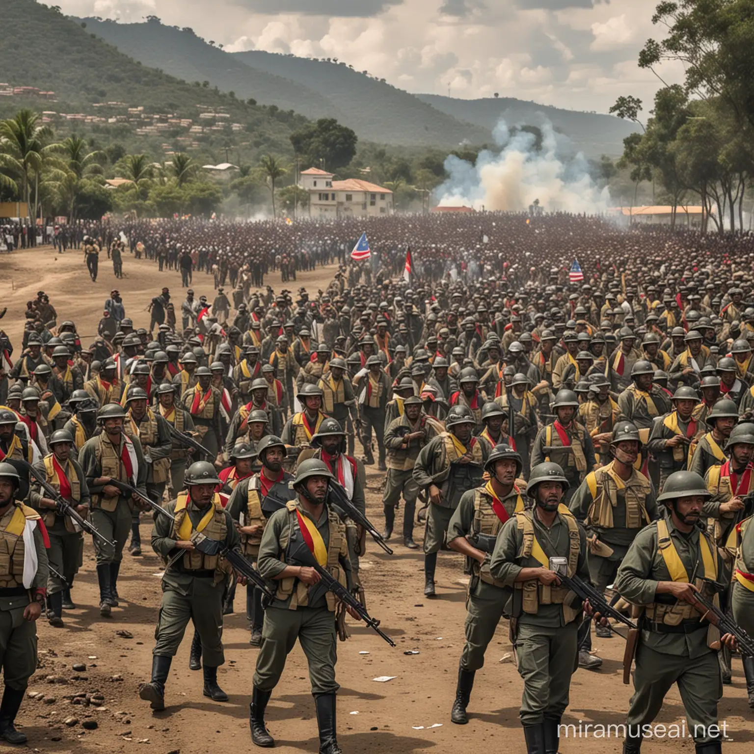 US Military Forces Engaging in a Tactical Operation in Venezuela