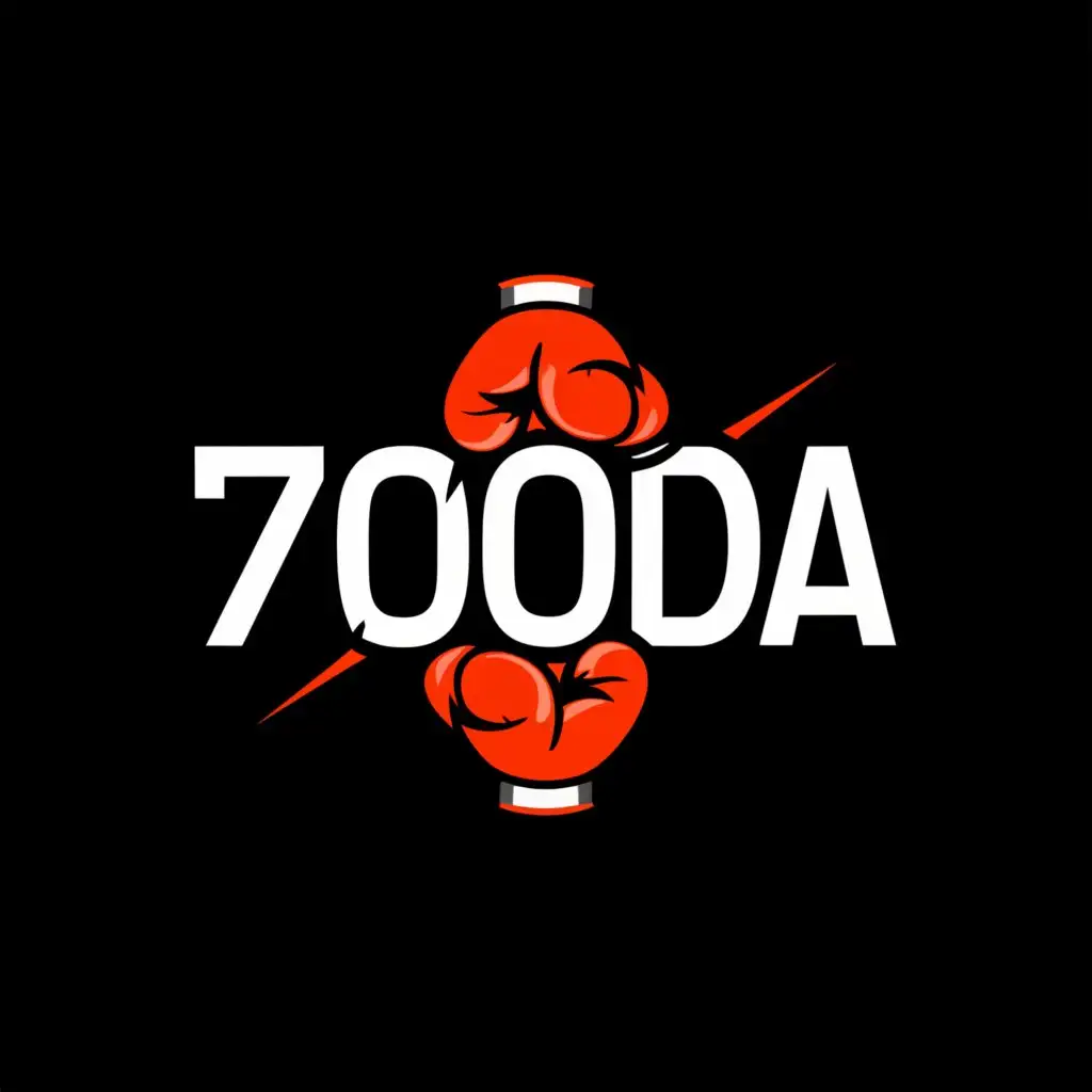 a logo design,with the text "7oooda", main symbol:Make the logo consisted of the name and inspired by gym and boxing,Moderate,be used in Sports Fitness industry,clear background