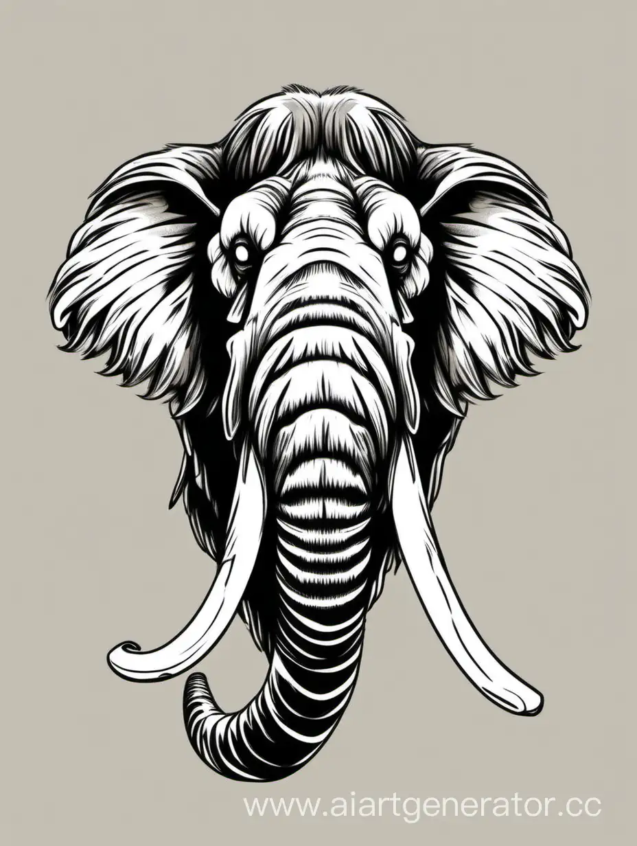 Majestic-Mammoth-Head-Illustration-on-Simple-Canvas