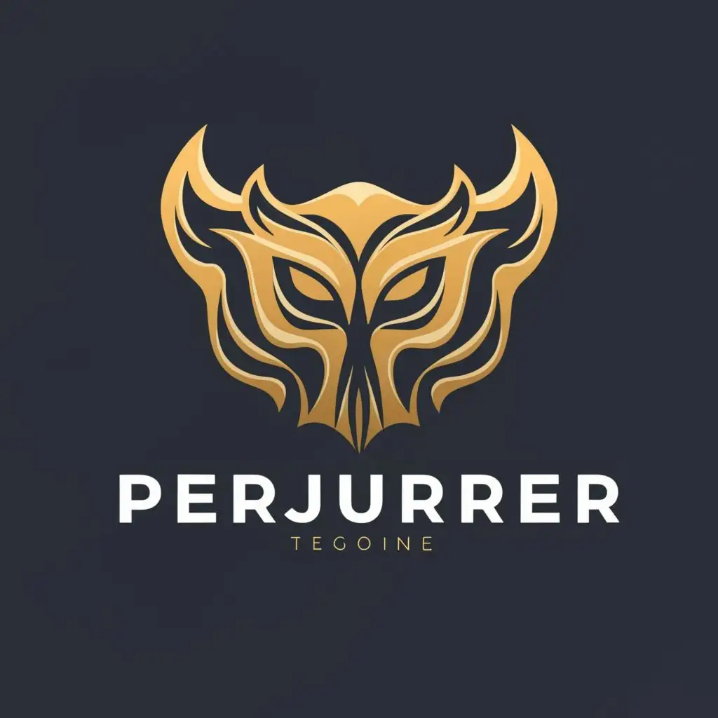 logo, Mysterious Mask, with the text "Perjurer", typography, be used in Finance industry