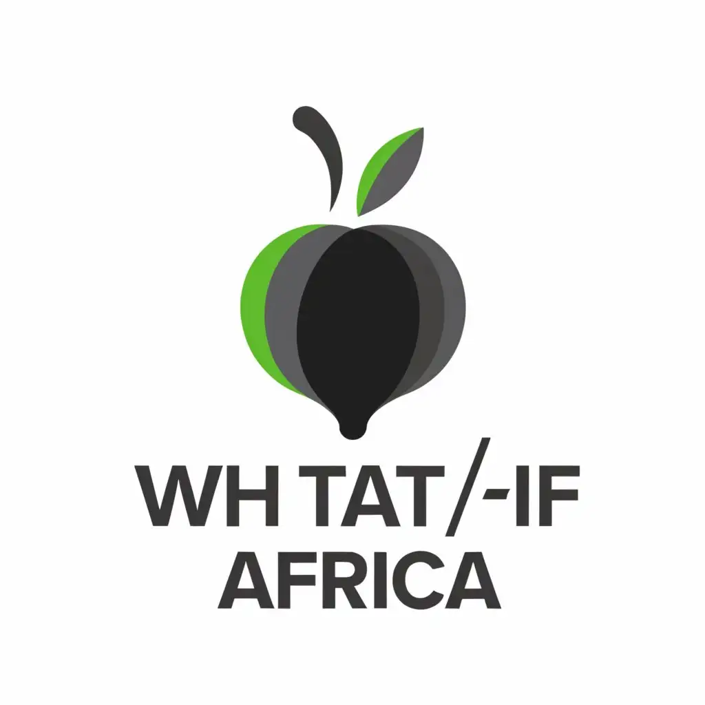 a logo design,with the text "What is/if Africa", main symbol:Apple,Moderate,clear background