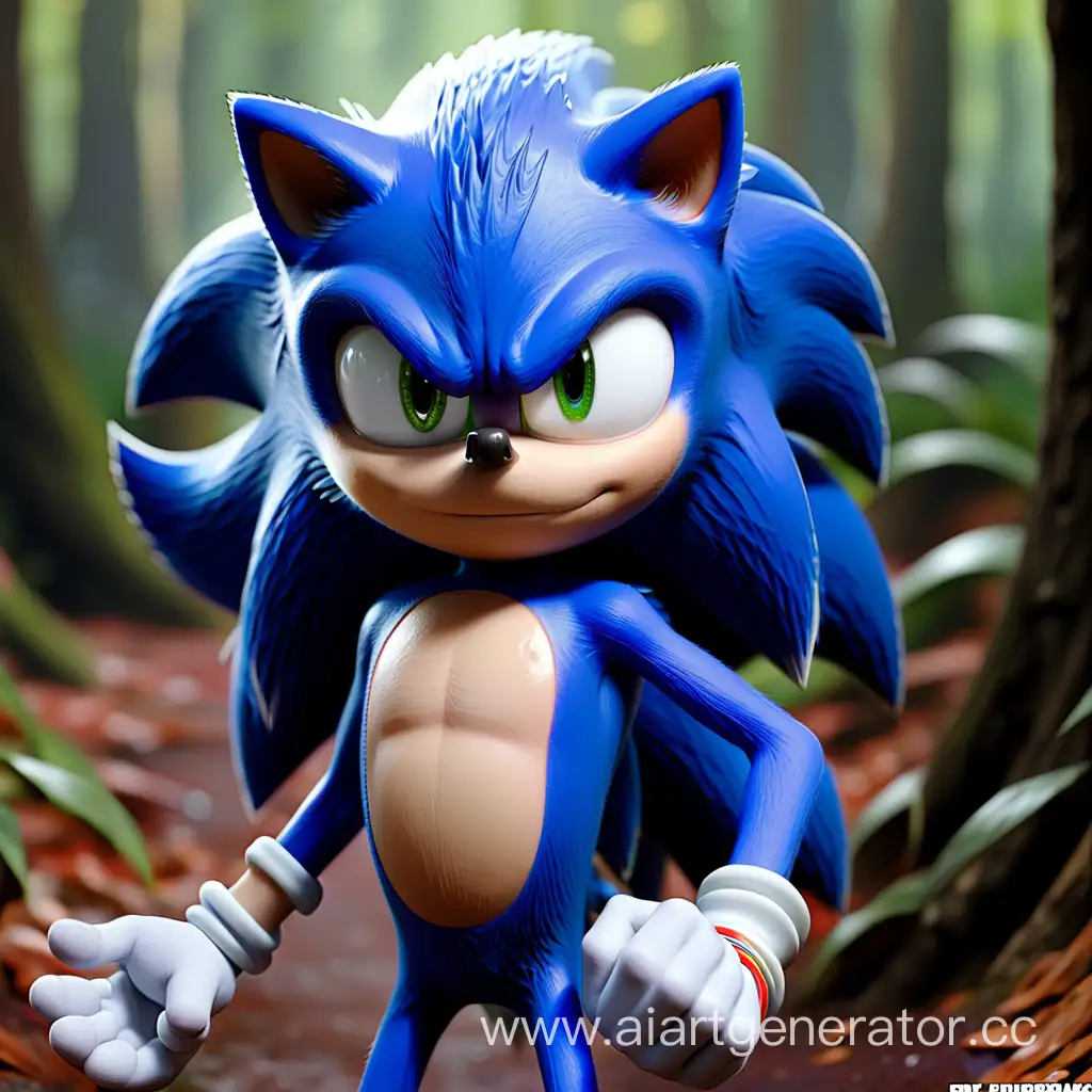 Speedy-Sonic-the-Hedgehog-Racing-Through-Vibrant-Green-Environments