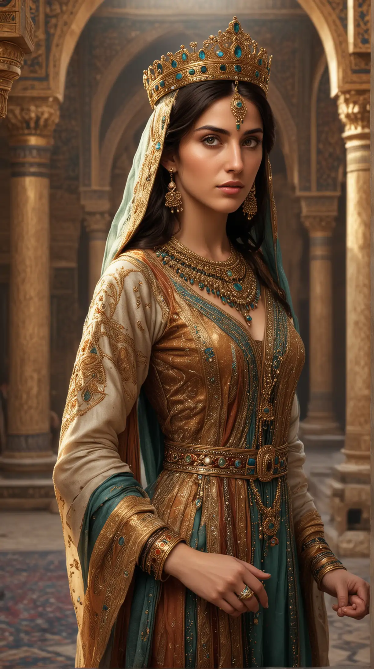 esther, queen of persia,  Create a cinematic,