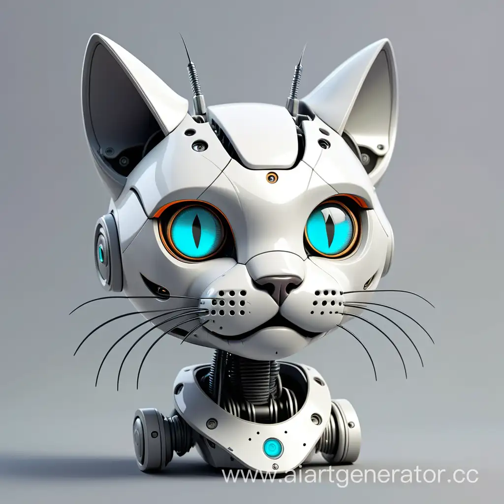 Futuristic-Robot-Cat-with-Artistic-Head-Design