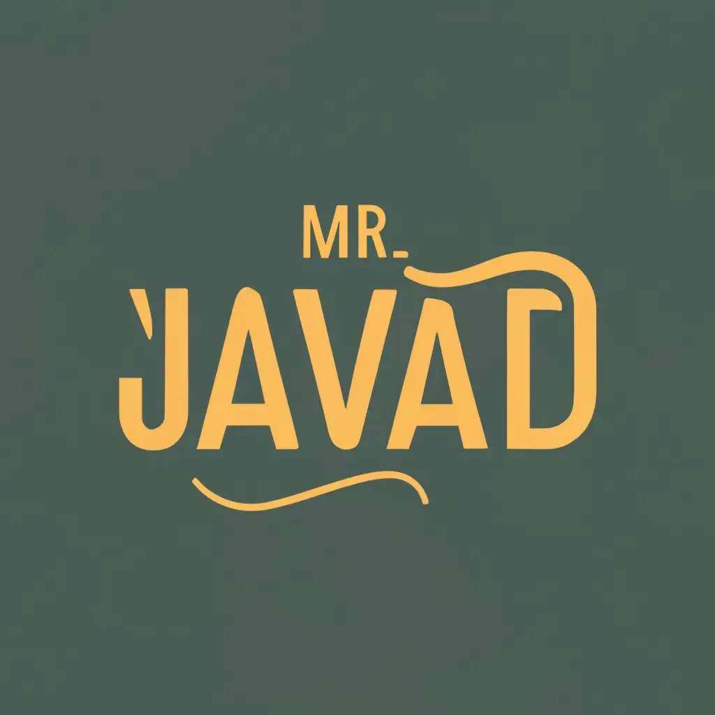 logo, Mr Javad, with the text "Mr Javad", typography, be used in Legal industry