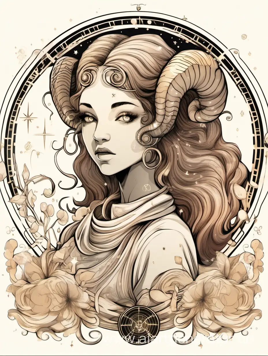 Aries-Zodiac-Sign-Illustrated-as-a-Girl-Embodying-Strength-and-Confidence