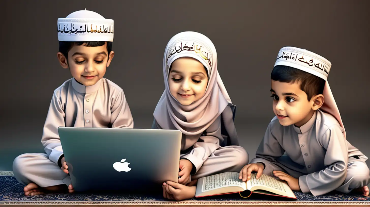 Online Quran Learning Dedicated Teacher Guides Kids with Digital Devices