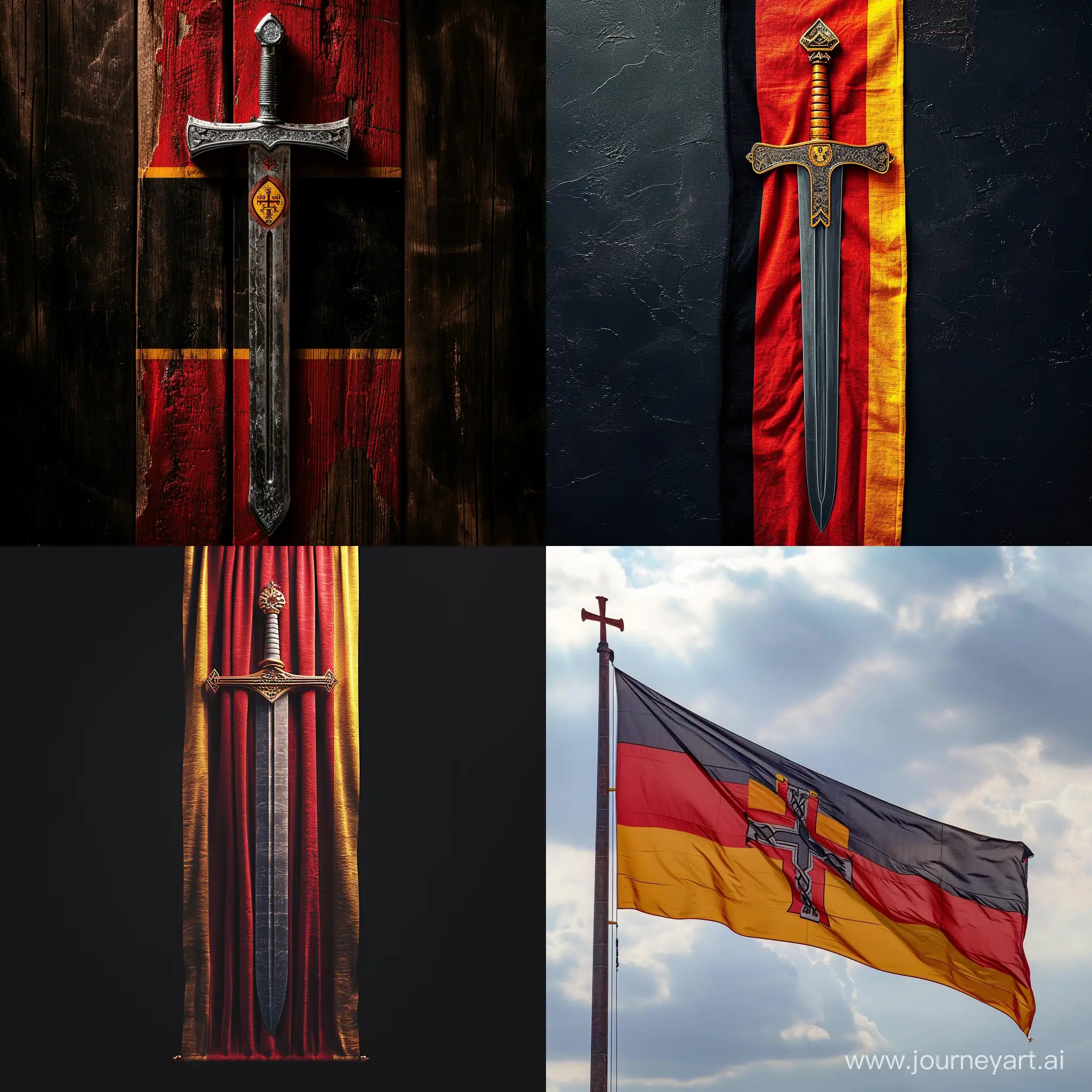 Флаг Германии но в стиле крестоносцев
