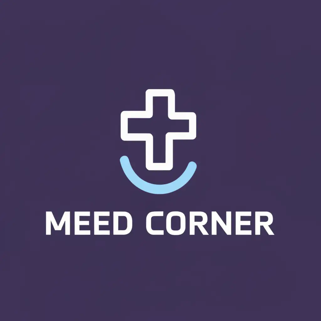 LOGO-Design-For-Med-Corner-Clean-and-Modern-Medical-Symbol-on-Clear-Background