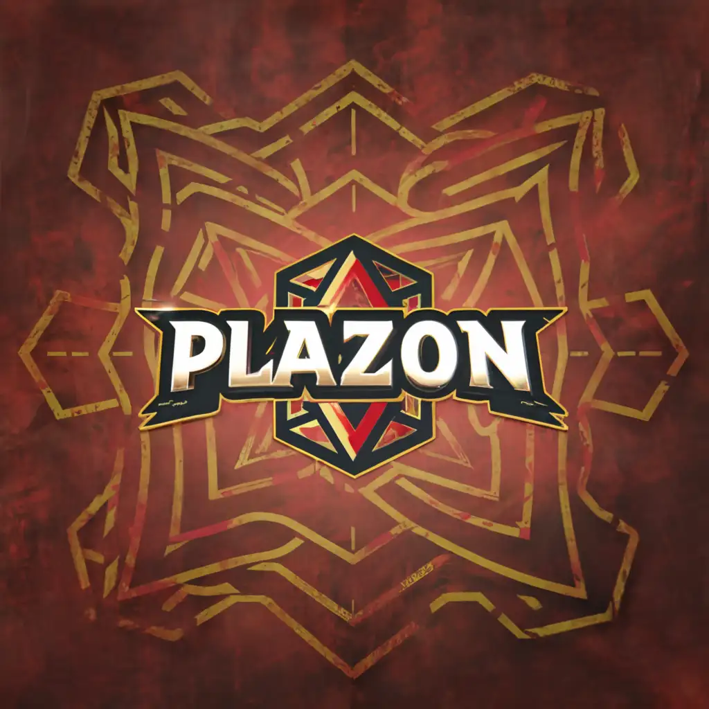 a logo design, with the text 'Plazon', main symbol: Dnd Dice, Moderate, be used in Entertainment industry, clear background. Add a gold frame to the letters