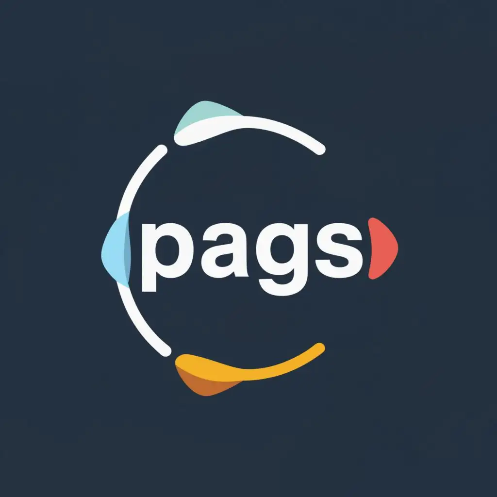 a logo design,with the text "Pags", main symbol:Please make me a circle logo for my company named "Pags".  The word Pags should be in the middle of the circle.,Minimalistic,be used in Internet industry,clear background