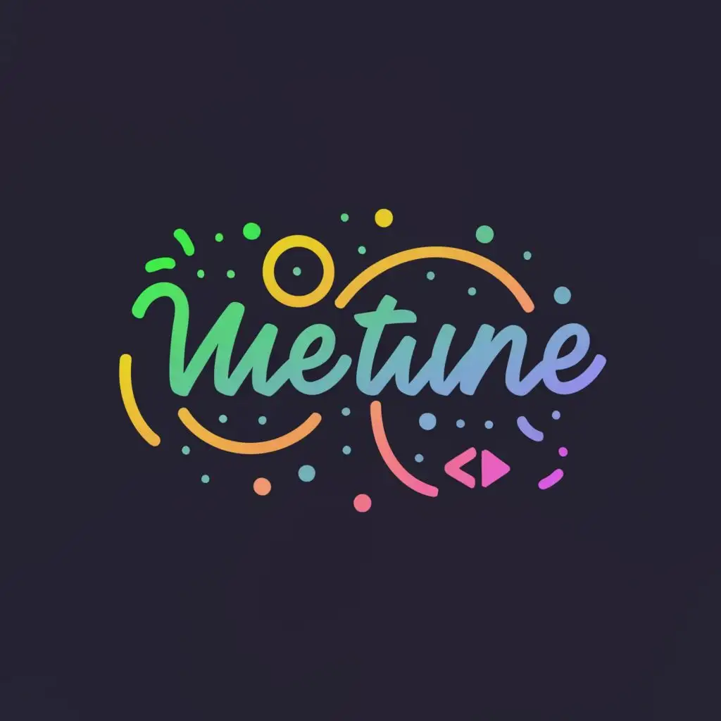 logo, Streaming, with the text "VueTune", typography, be used in Entertainment industry