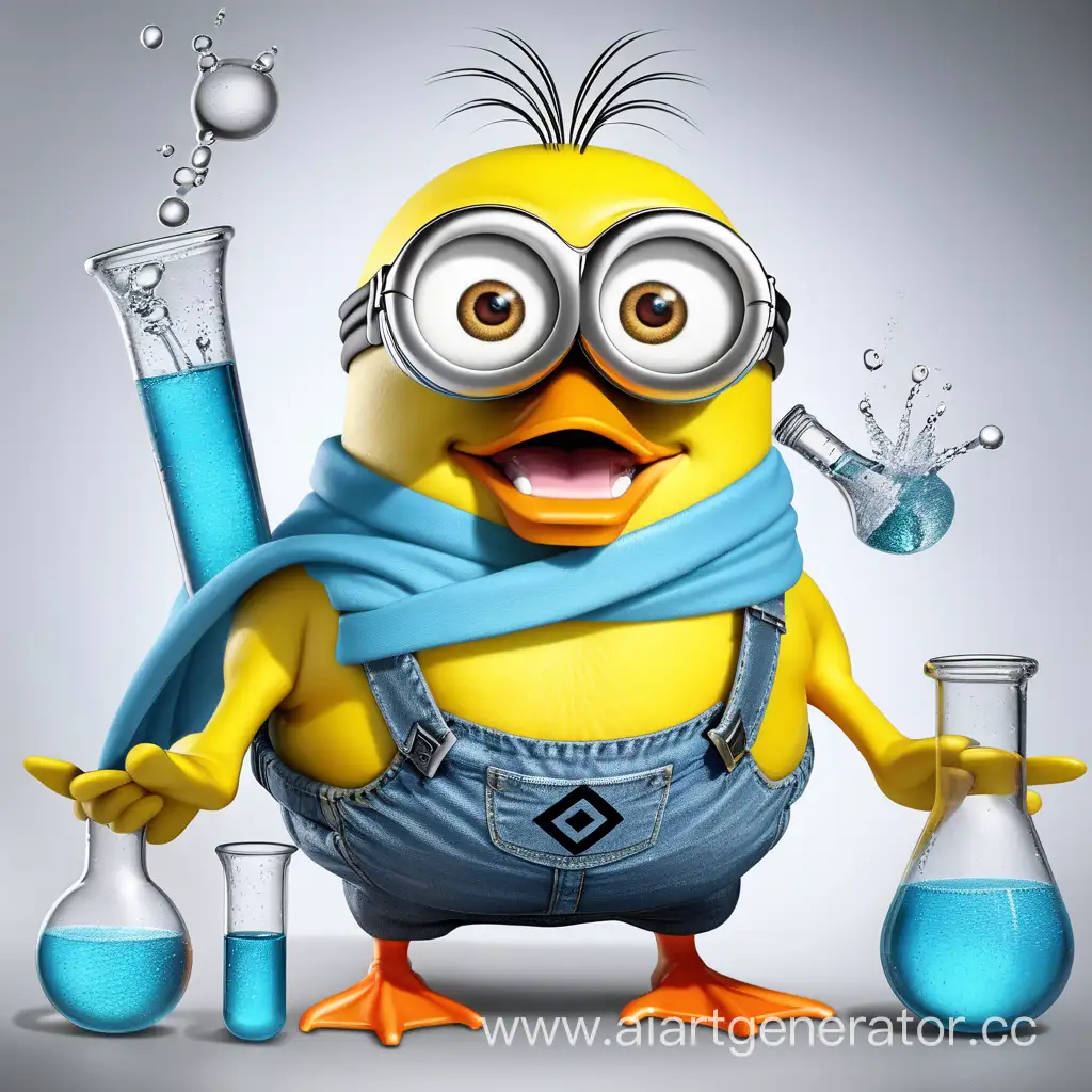 Colorful-Minion-Ducks-on-Steroids-Engage-in-Chemistry-with-Wasp-Mania