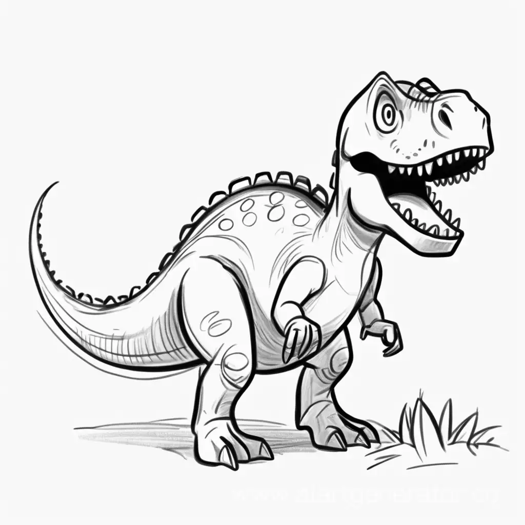 Vibrant-Dinosaur-Illustration-Playful-and-Colorful-Prehistoric-Scene