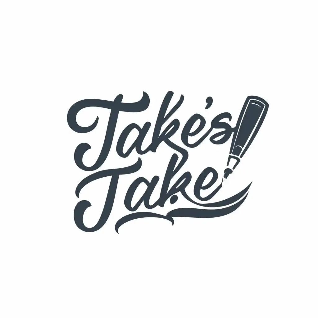 logo, Writing or pen, that is simple, with the text "Jakes Take", typography, be used in Nonprofit industry