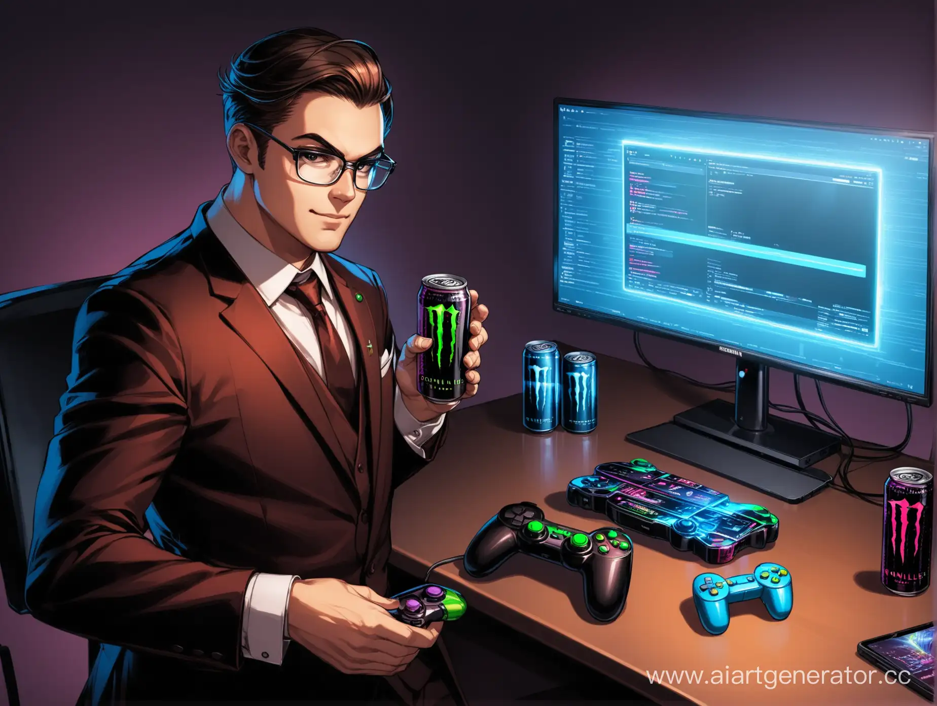 Sommelier-Gaming-with-Energy-Drink-Connoisseur-in-Action