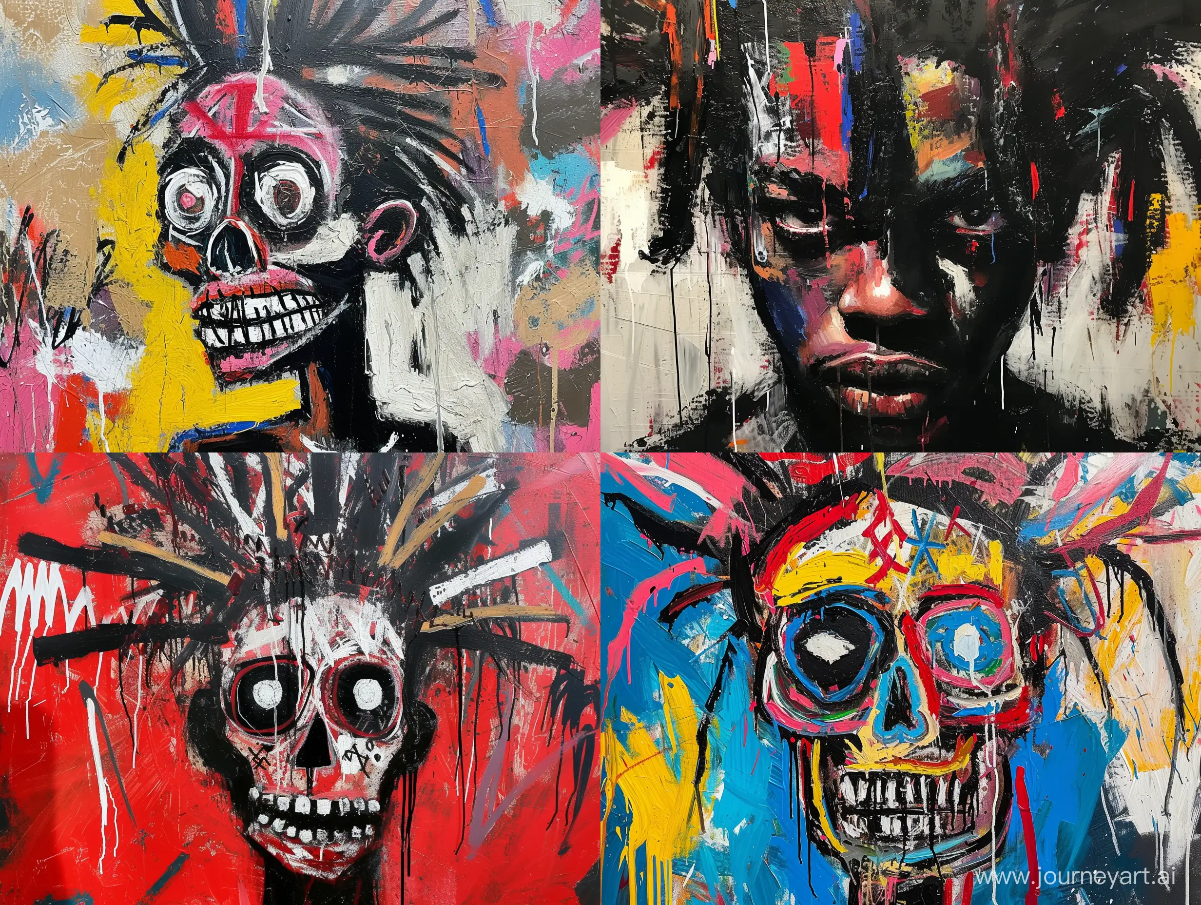 A beautiful magnificent immaculate award winning professional realistic voodoo painting in the style of jean michel basquiat 