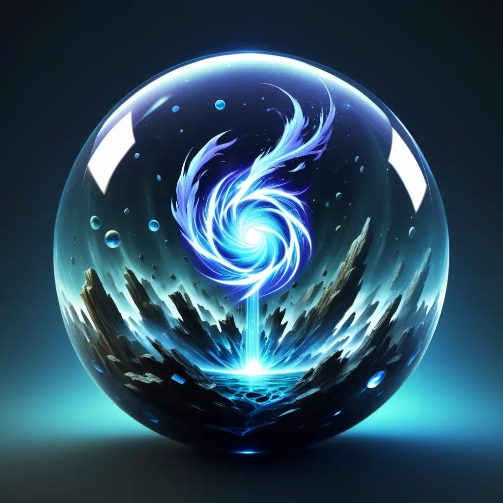 Mystical Elemental Sphere in Enchanted Forest