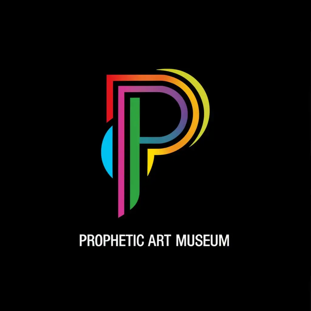 logo, The letter P in a professional but creative font, with the text "Prophetic Art Museum", typography, be used in Nonprofit industry
