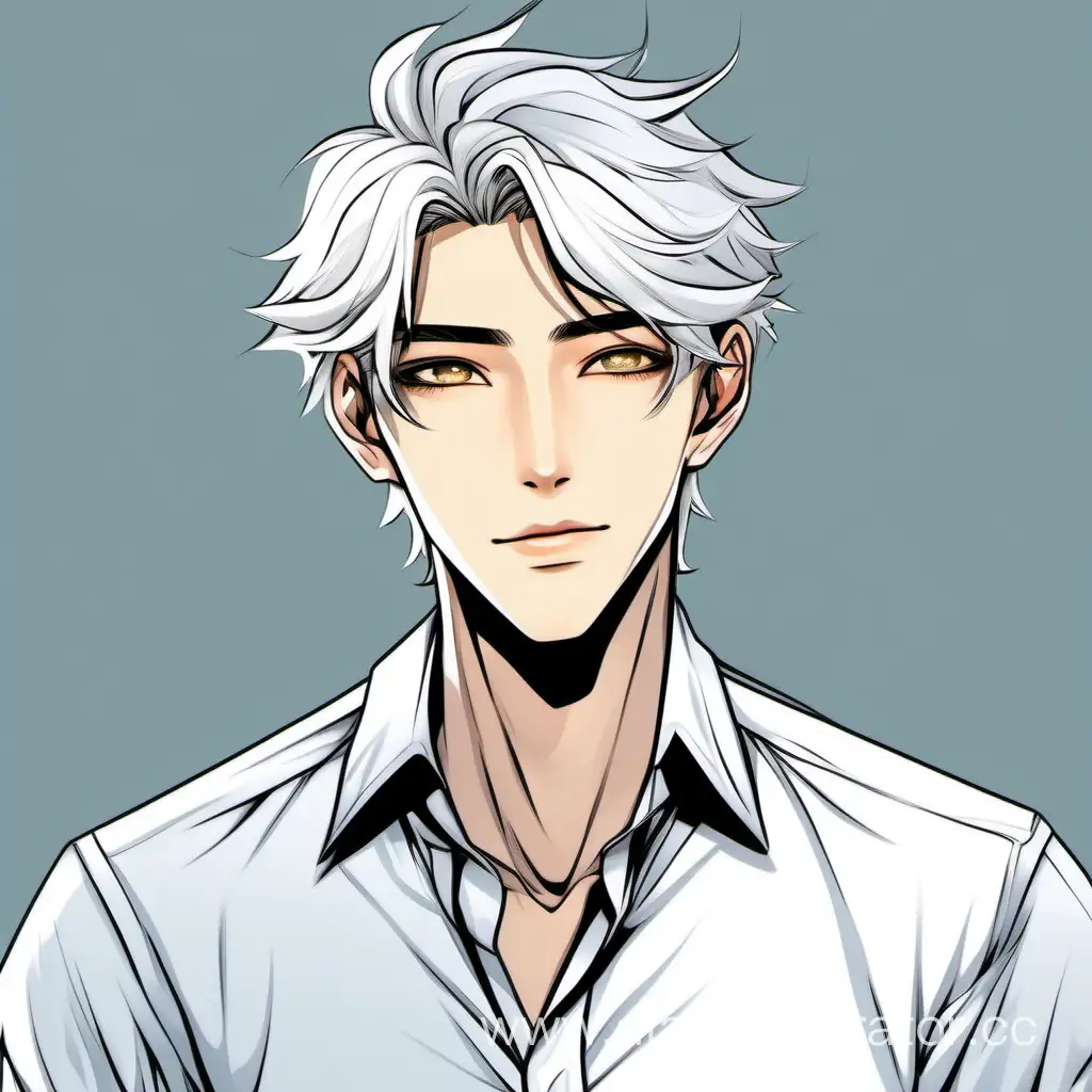 Charming-WhiteHaired-Young-Man-with-a-Korean-Twist-Fantasy-Comic-Art