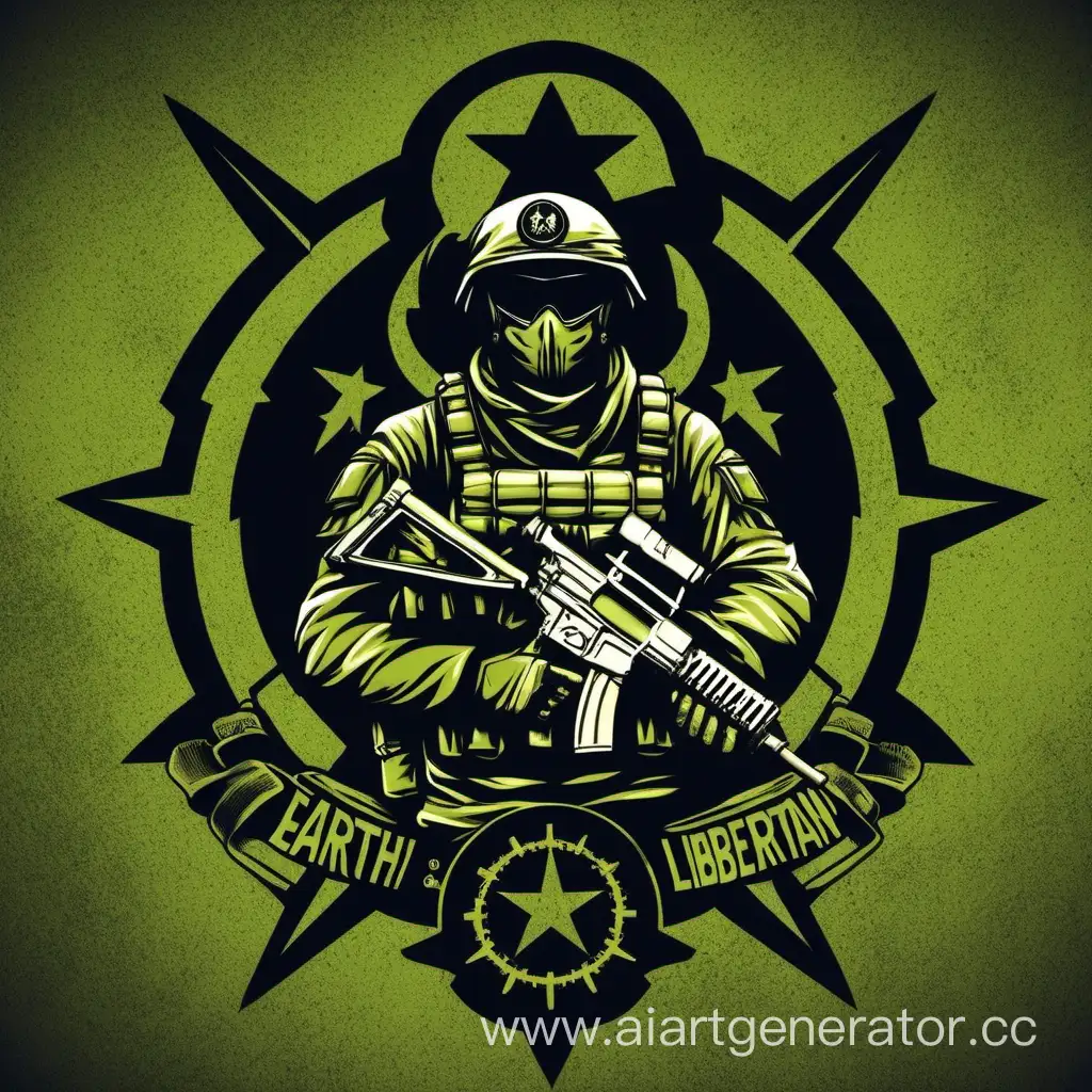 Earth-Liberation-Army-Logo-with-Fighter-in-Gear