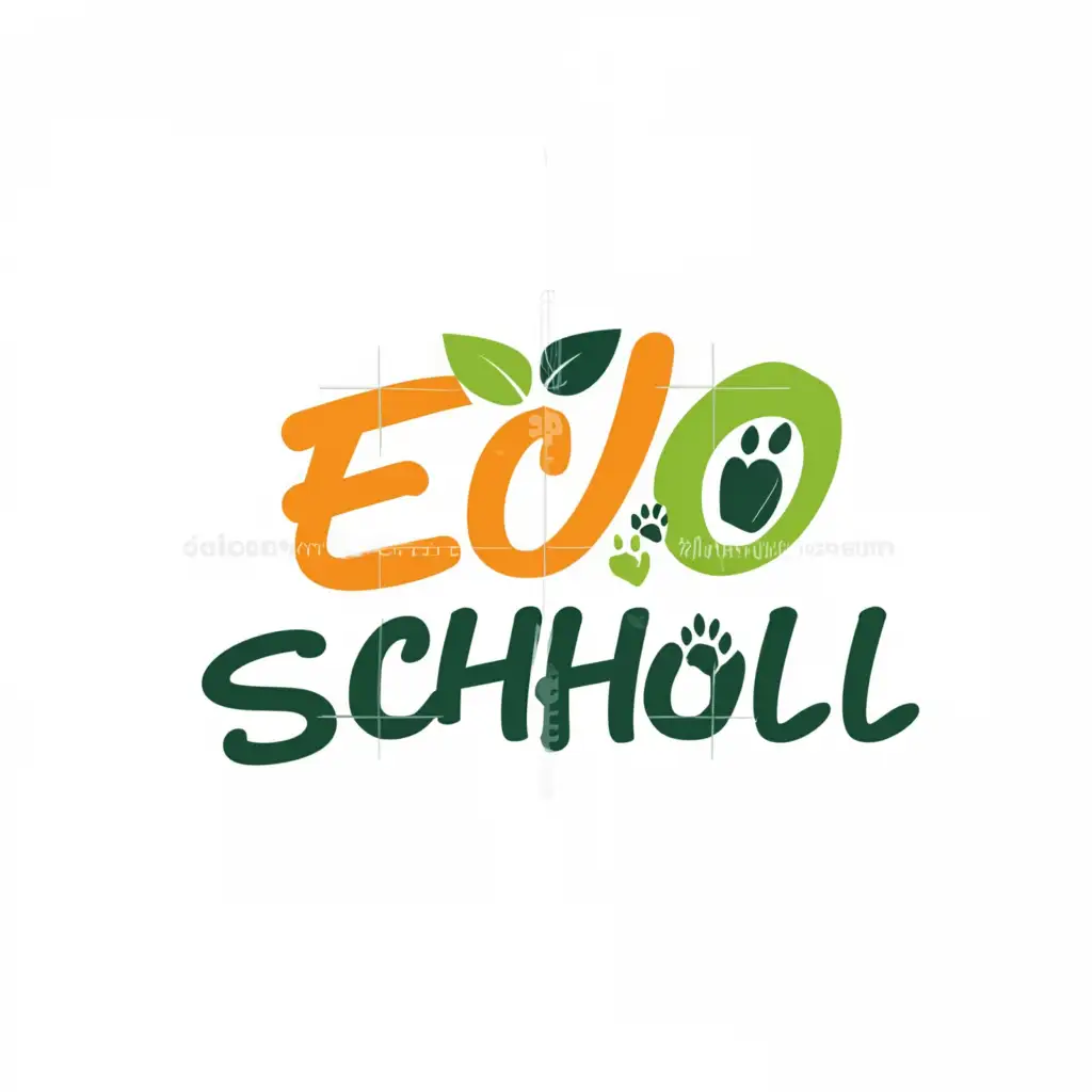 a logo design,with the text "Eco school", main symbol:leaf, eco life,complex,be used in Animals Pets industry,clear background