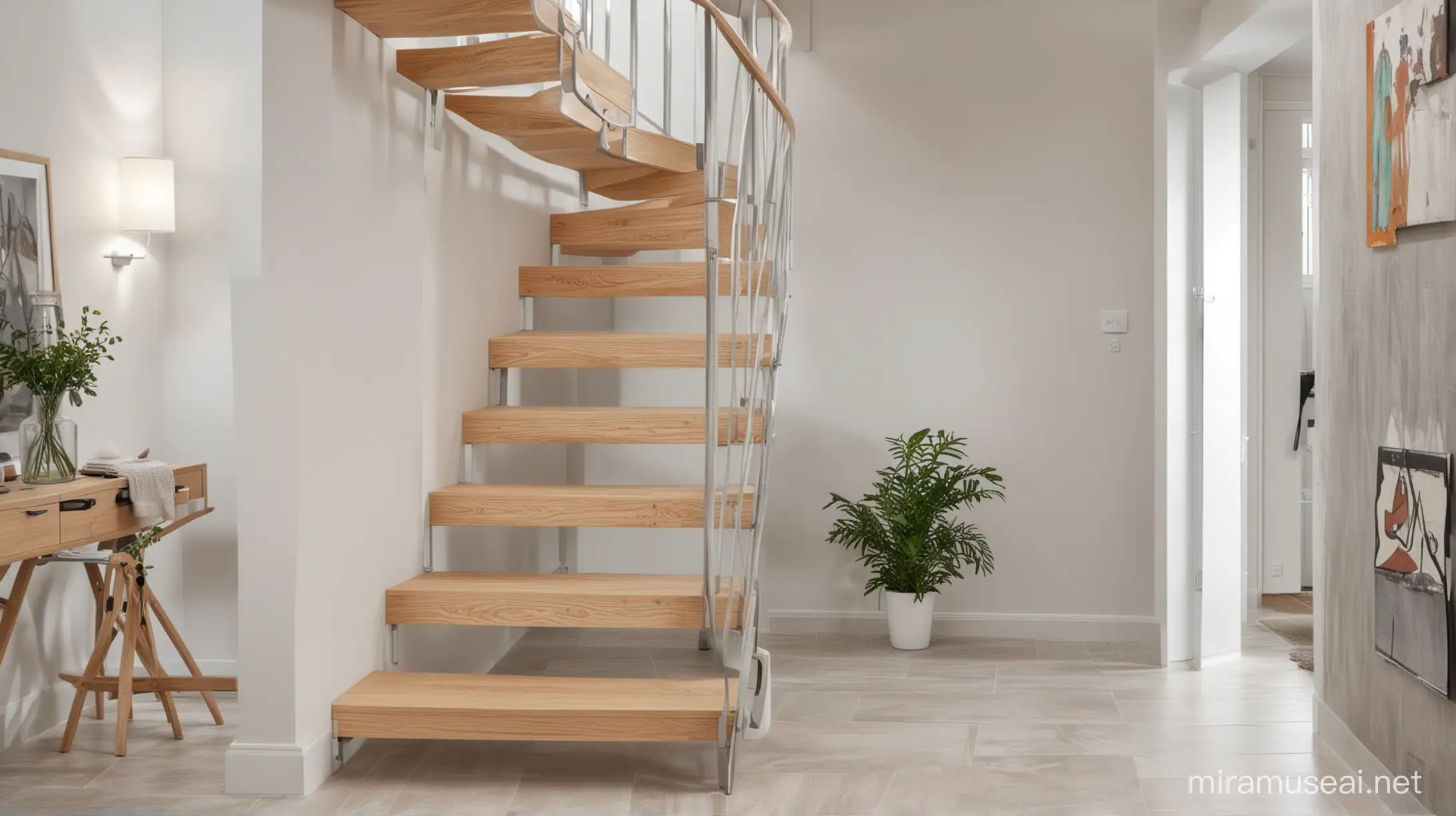 How 3 feet stairs can be accommodated in a minimum space