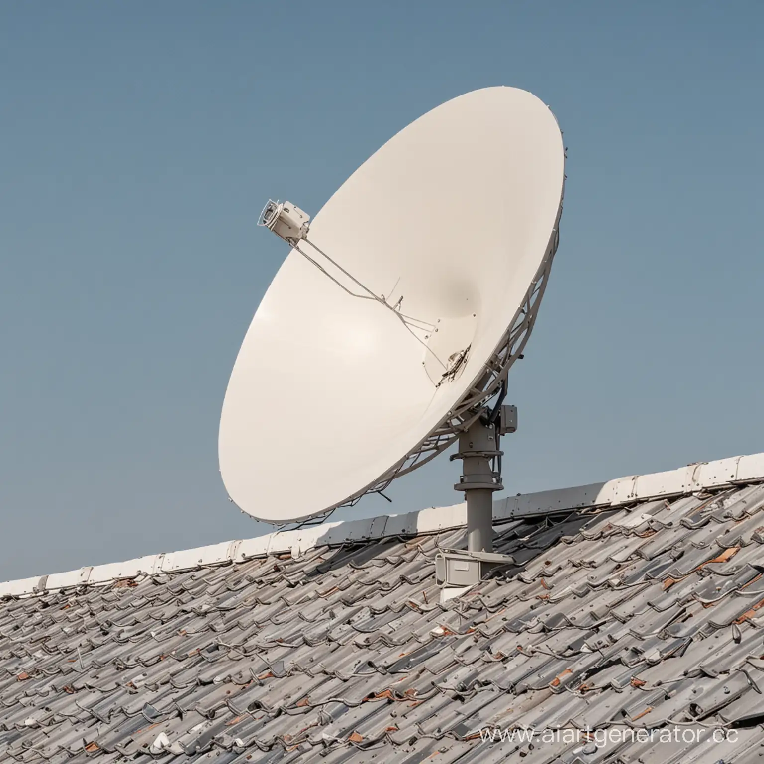 Office-Building-with-Satellite-Dish-for-TV-Access