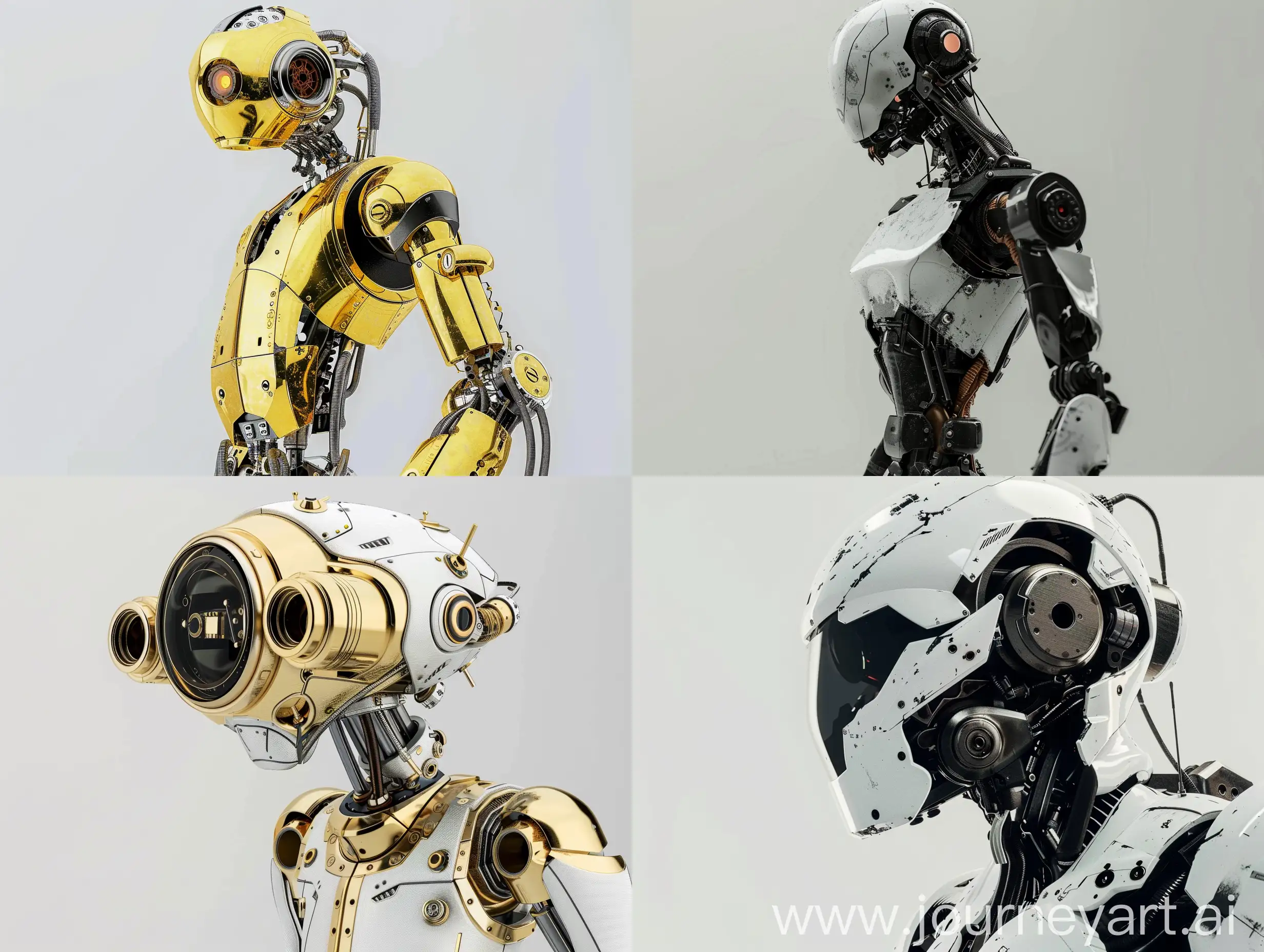 Minimalistic-Futuristic-Steampunk-Robot-Art