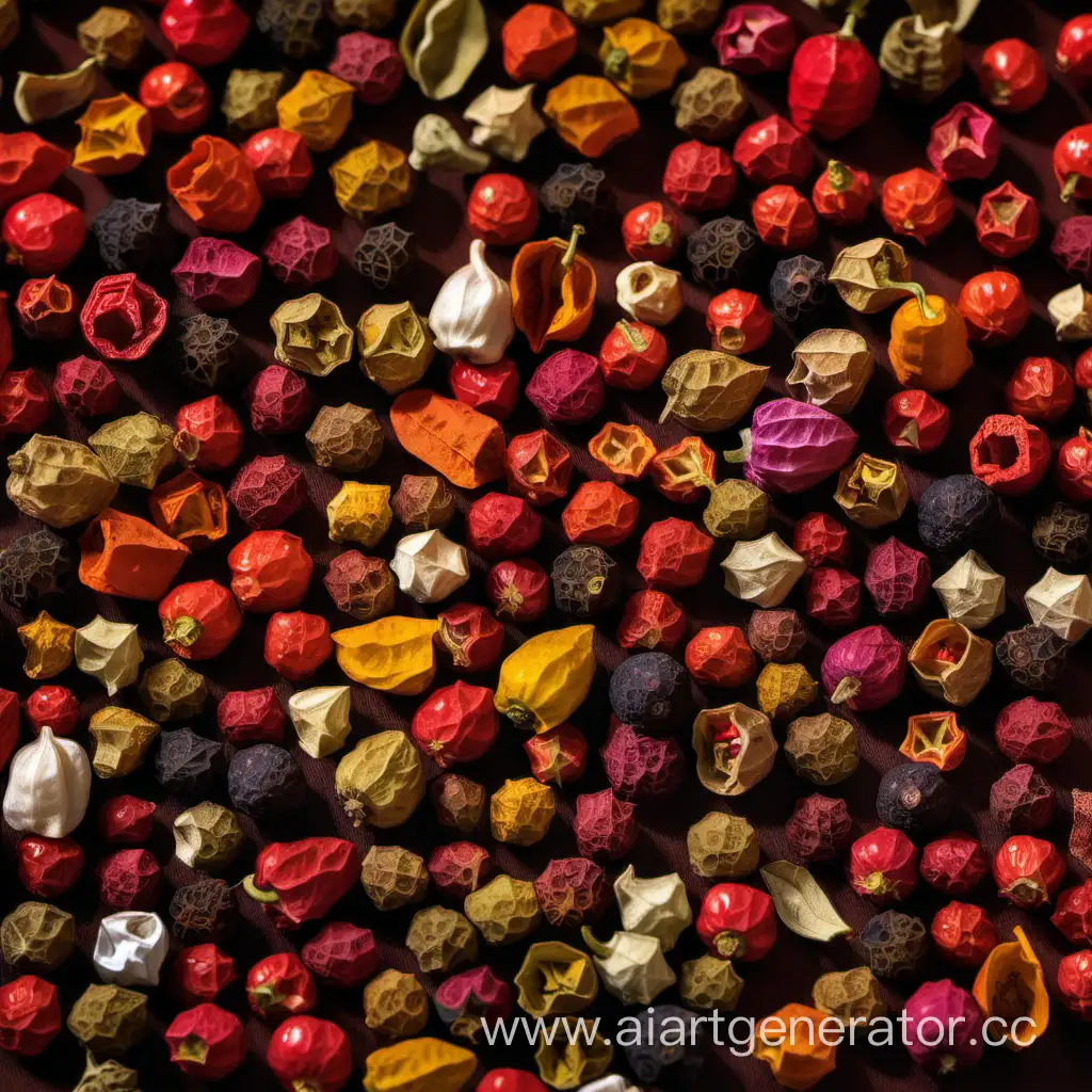 Multicolored-Peppercorns-Showcase-A-Vibrant-Display-of-Spice-Diversity