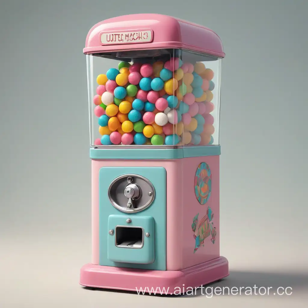 мультяшный маленький автомат с жвачками
