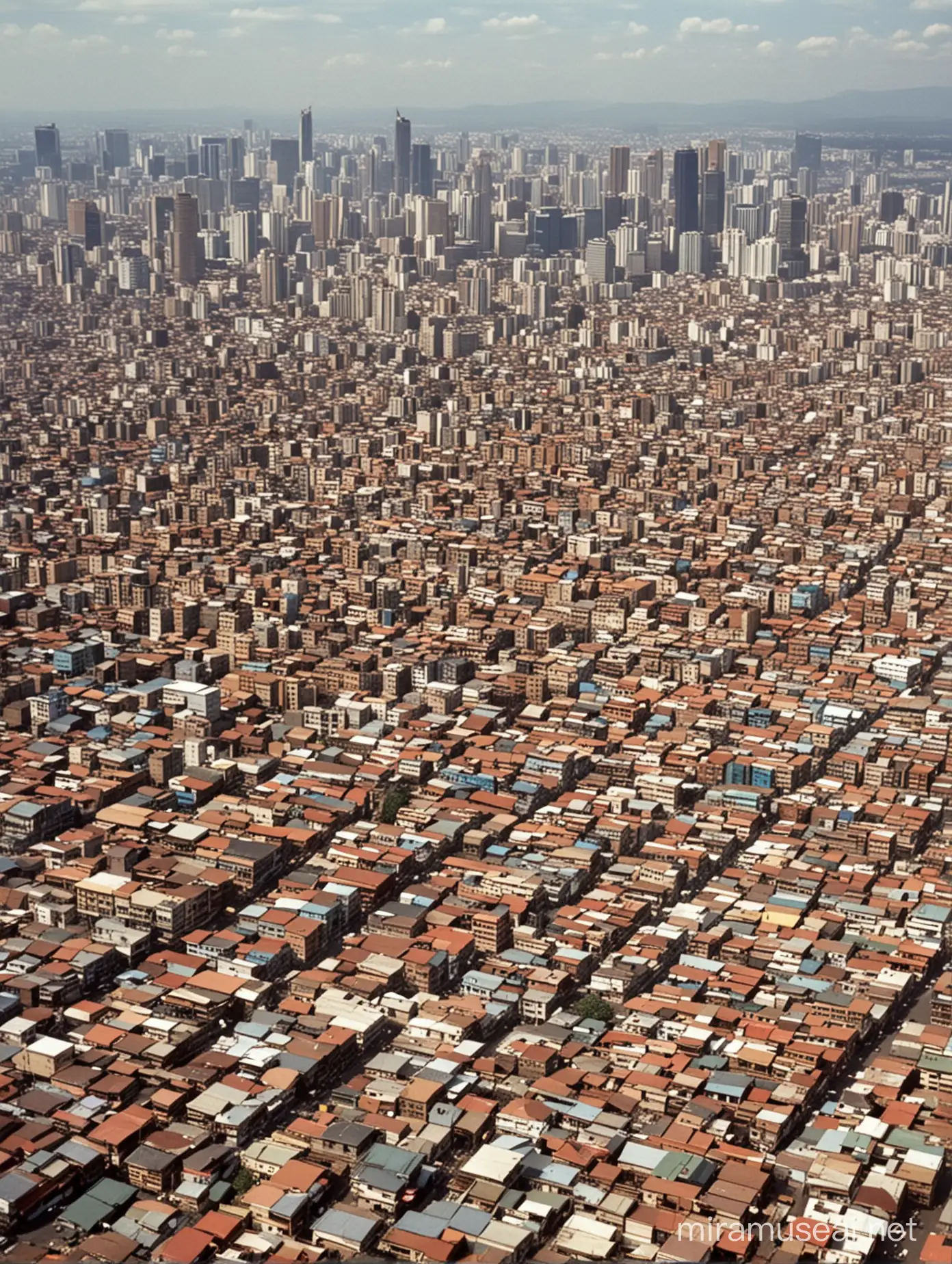 Prosperous 1960s Manila Cityscape Vibrant Urban Development Scene