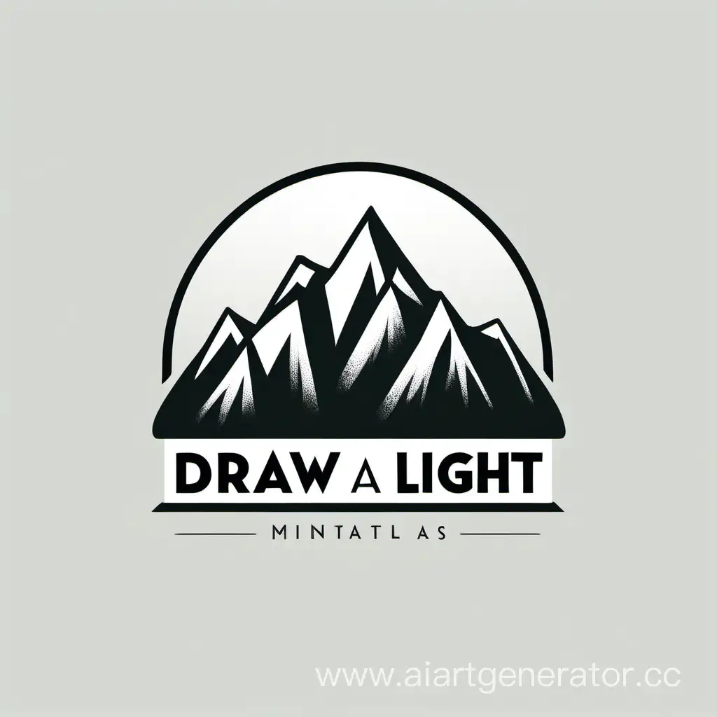 нарисуй мне легкий минималистичный логотип для компании которая исследует горы