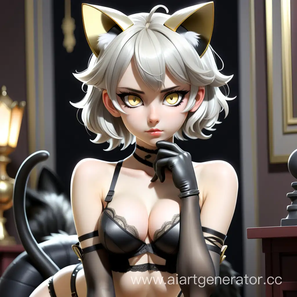 Anime-Style-SilverHaired-Girl-in-Elegant-Lingerie-and-Cat-Accessories